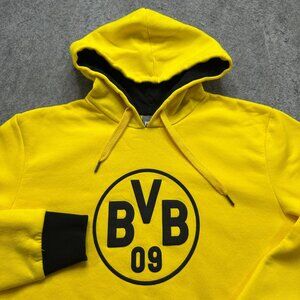 Borussia Dortmund Puma Hoodie Men L Yellow Black BVB 09  Sweatshirt